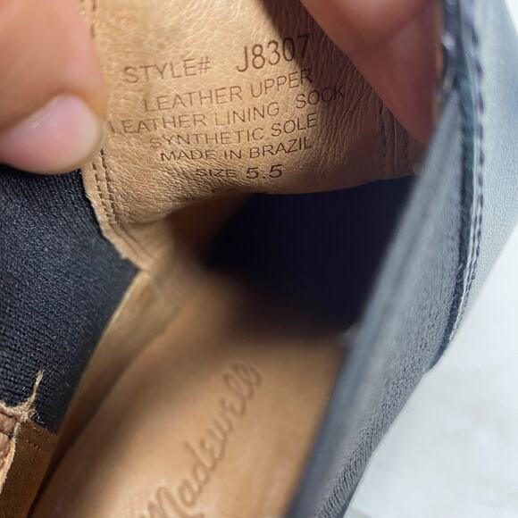 Madewell The Regan Boot Heels Black Leather Womens Size 5.5 - Picture 8 of 8